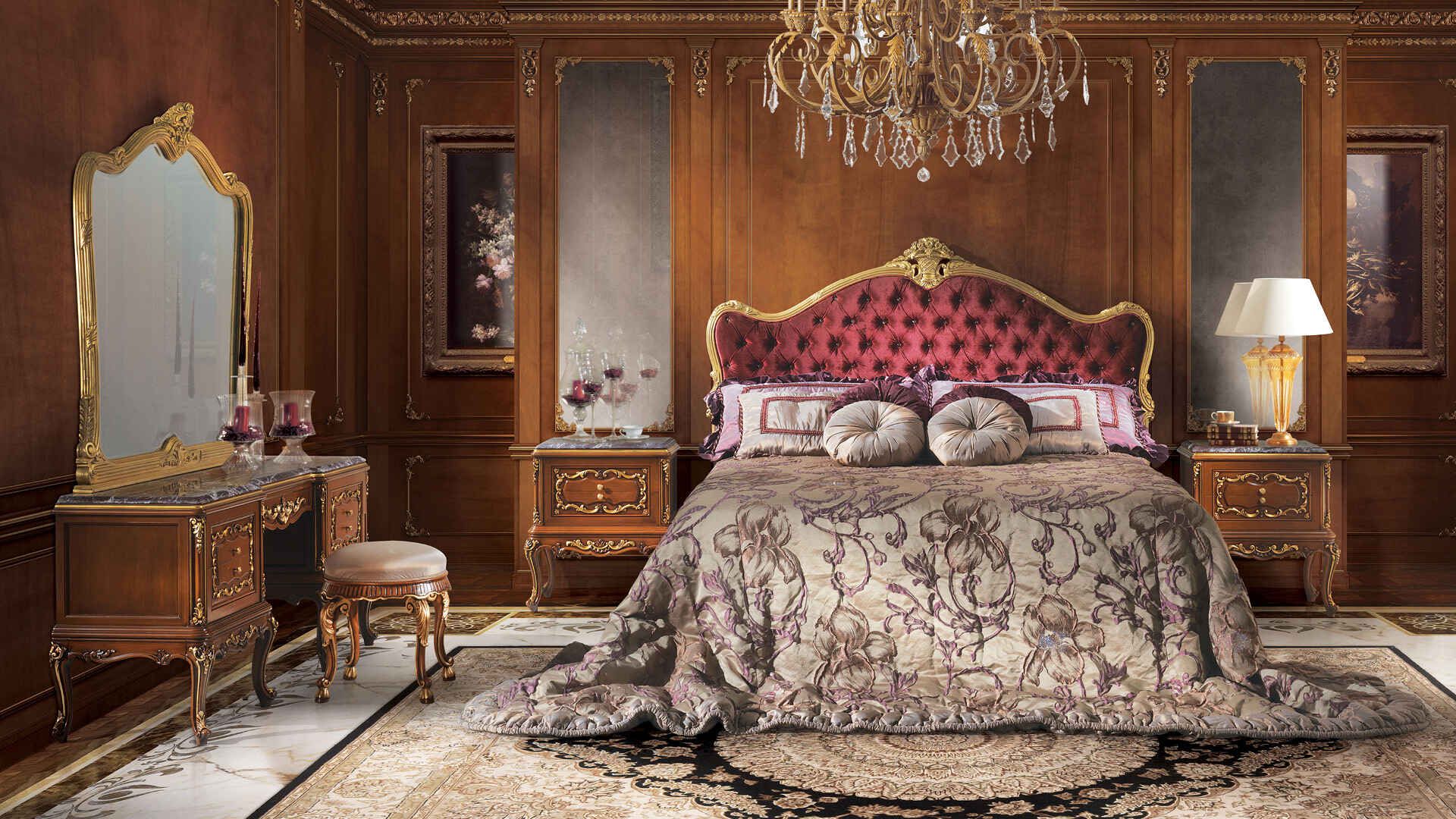 Кровать в стиле Людовика XV с капитонным изголовьем ANGELO CAPPELLINI Timeless Italian Style ARCH-00075143 - Вид №1