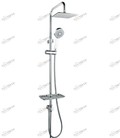 LM8803C Душевой гарнитур LM8803С без смесителя c верхней душевой лейкой "Тропический дождь", хром LEMARK 