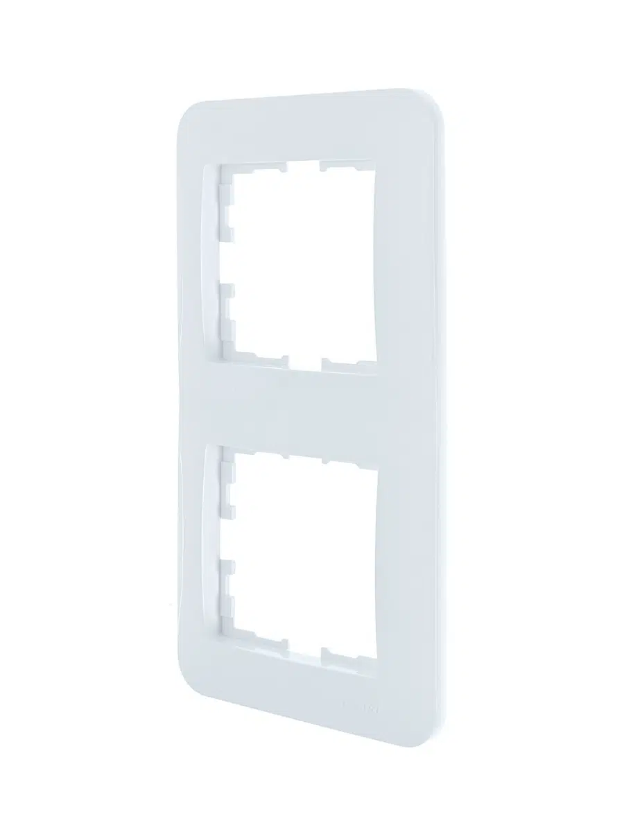 ASTI Рамка 2-ая вертикальная б/вст белая LEZARD 7081-0200-152 - Вид №3