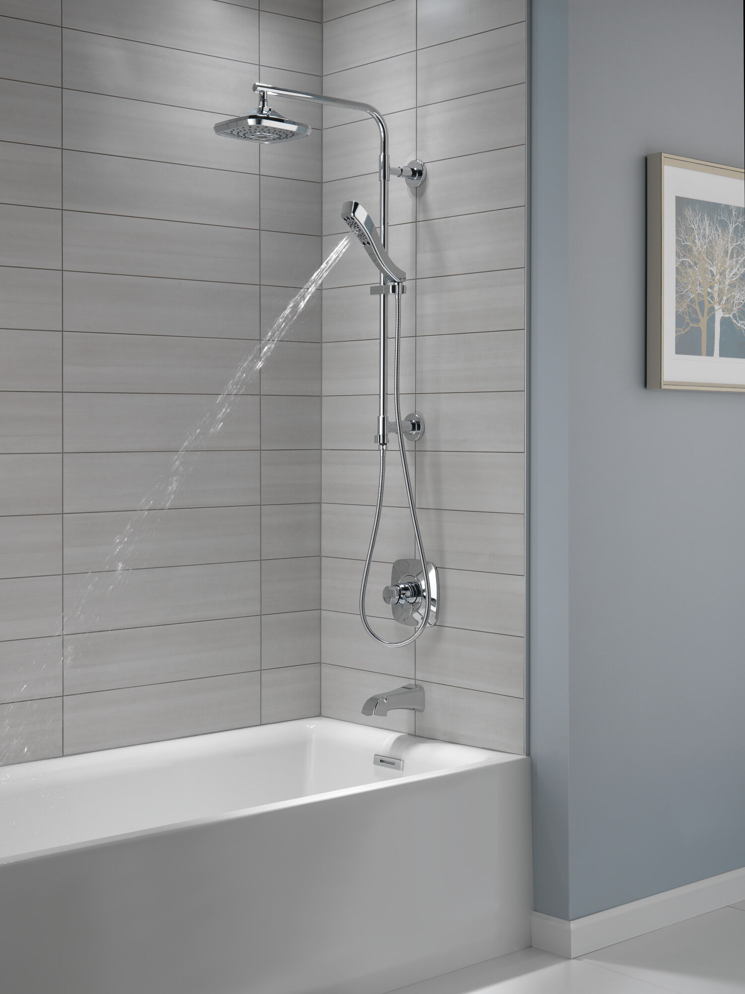 58820-BL Душевая стойка 26 дюймов, круглая Delta Faucet Universal Showering Матовый черный  - Вид №9