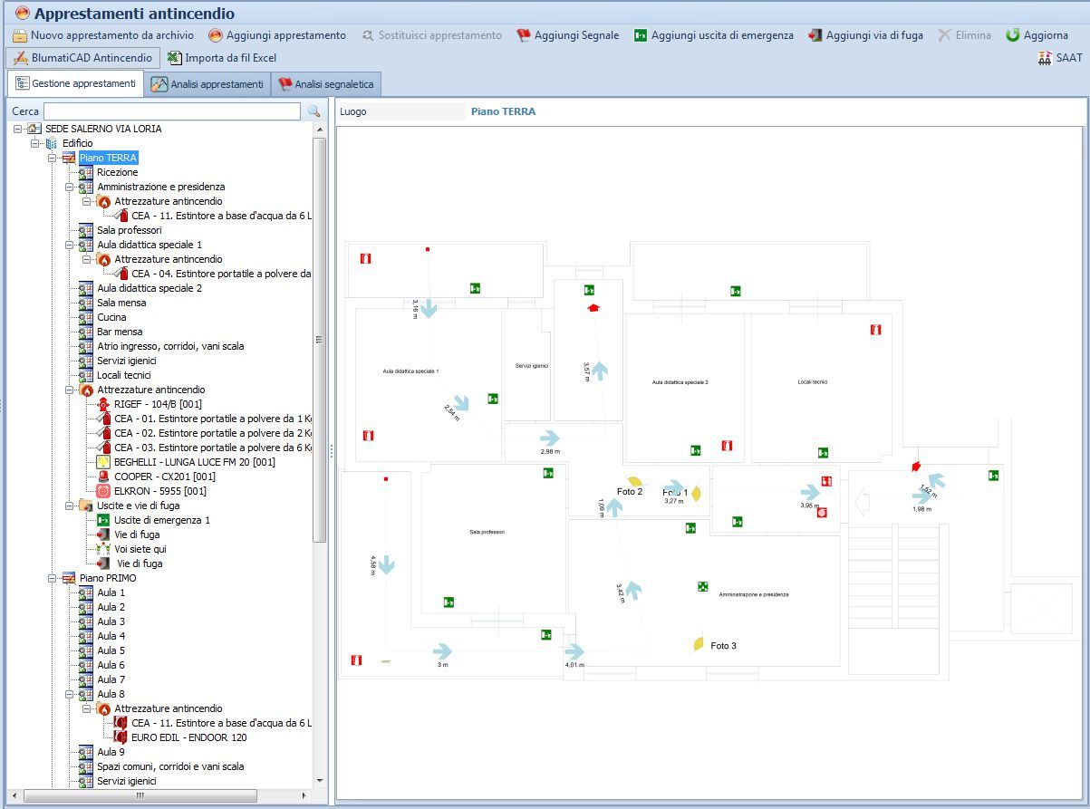 Программное обеспечение для интерактивного определения размеров и чертежей пожарных установок Blumatica BlumatiCAD Antincendio ARCH-00056951 - Вид №1