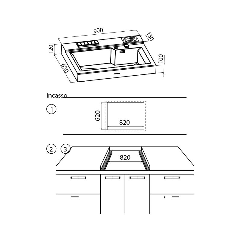 3163000 Rangetop для стирки GK 3163000 Fosterspa  - Вид №1