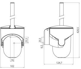 Emco Bad Ершик для унитаза металлический настенный Mundo 3315 001 00 - Вид №2