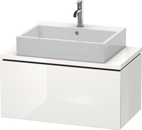 LC580200707 Тумбочка для компактной консоли L-Cube #LC5802 820 x 477 мм Бетонно-серый матовый декор Duravit - Вид №2