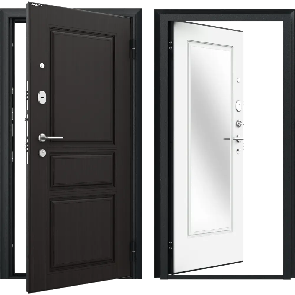 Дверь входная металлическая Премиум New 88x205 см правая белый с зеркалом 88947165 STLM-2140953 DOORHAN  - Вид №1