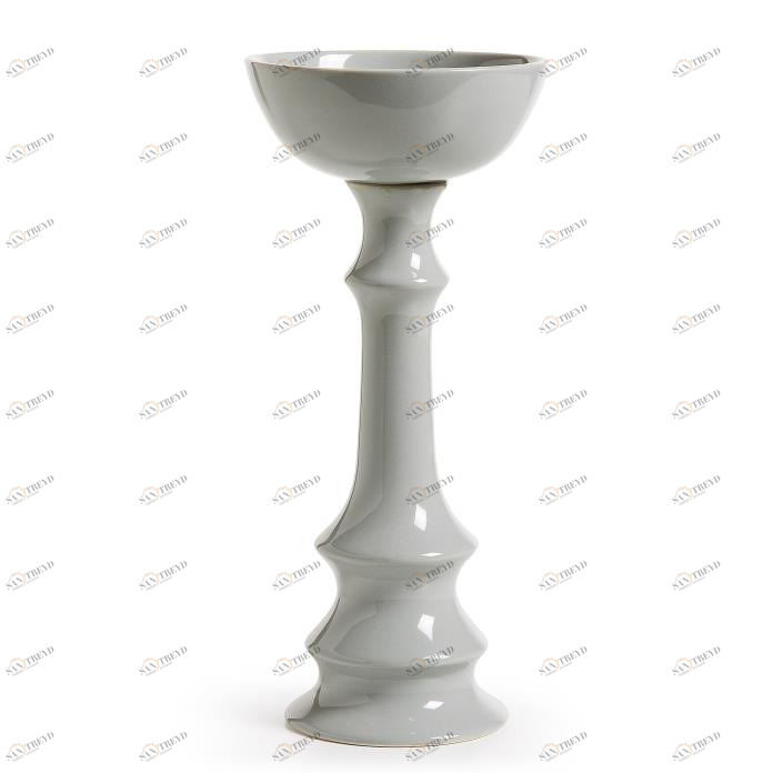 Подсвечник керамический серый Movie от La Forma LA FORMA MOVIE 00-3865142 Серый 