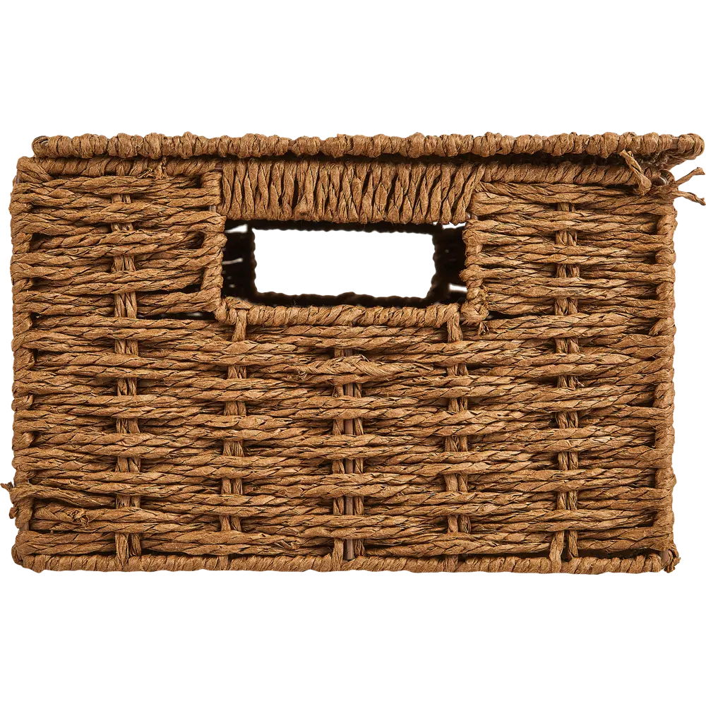 Корзина с крышкой для хранения 31x15x23 см бумага цвет коричневый 89344342 STLM-2107445 SPACEO Kub - Вид №2