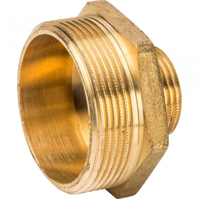 Ниппель переходной НН 2х1" латунь STOUT SFT0003000021 - Вид №2