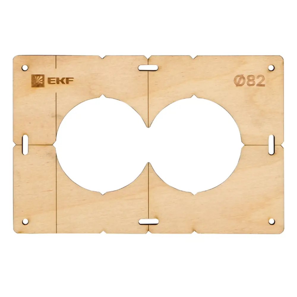 Шаблон для подрозетников EKF d 82 мм 2 поста 87092976 STLM-2163334 