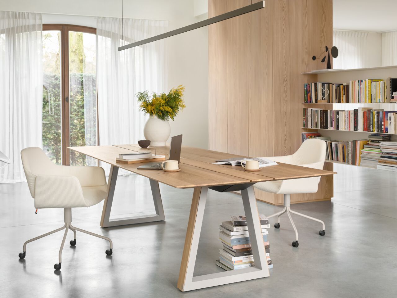 Тканевый поворотный стул с колесами Mobitec Lotus ARCH-00150317 - Вид №2