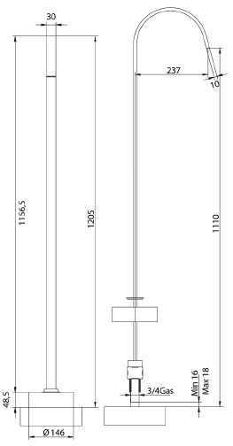 614740SN00 Излив Bandini Ice Cube 2 Santreyd  - Вид №1