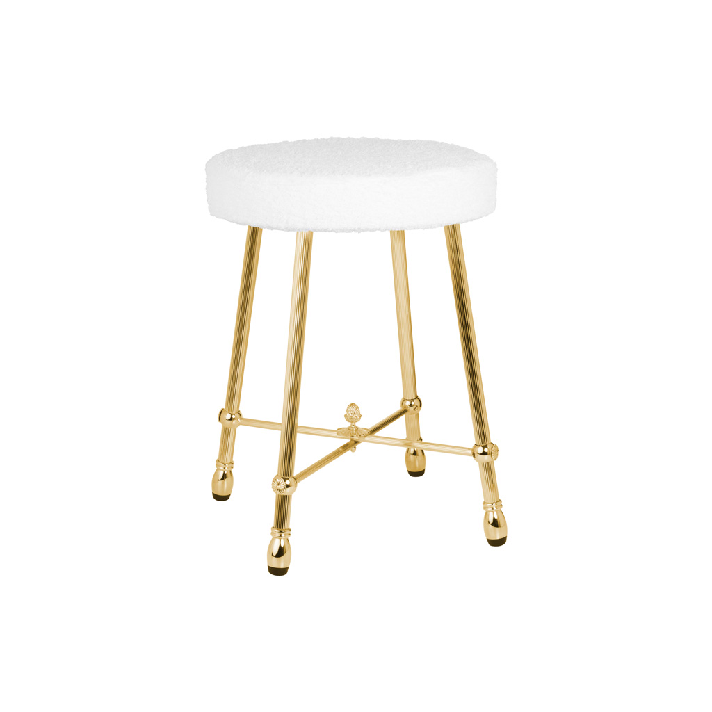 FS01-6131 FS01-6131 Табурет круглый, рифленый ТАРЕЛКИ Cristal & Bronze STOOLS - Вид №1