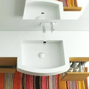 47148 Полувстраиваемая раковина консольная 50 см белая MOMA Design Woodtower