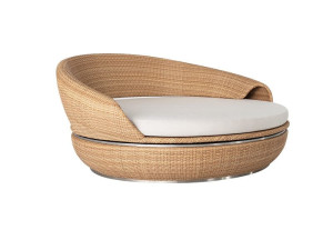 Круглая Садовая кровать из ротанга