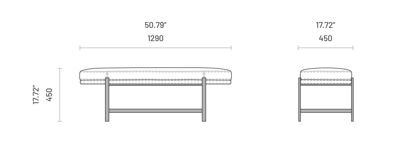 Кожаная мягкая скамья Domkapa COLBERT S ARCH-00108896 - Вид №4