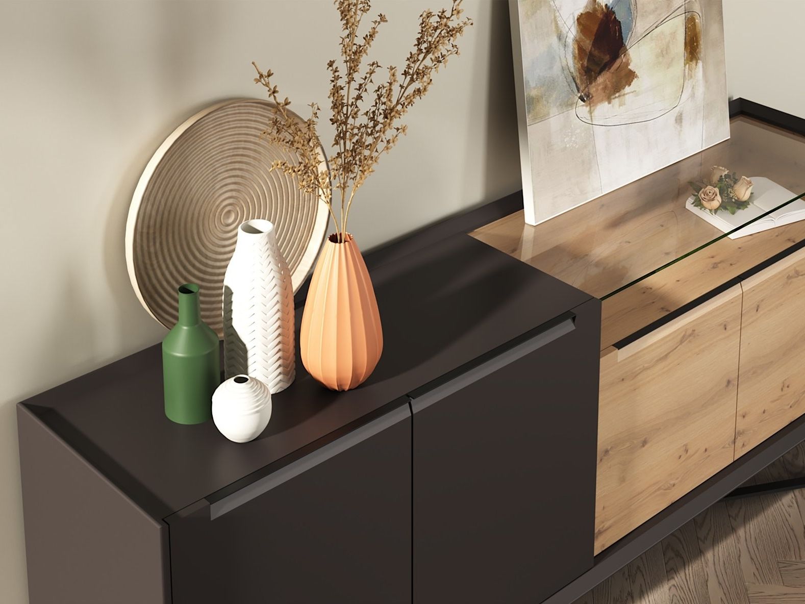 Деревянный шкаф с распашными дверями animovel Тайга ARCH-00042661 - Вид №1