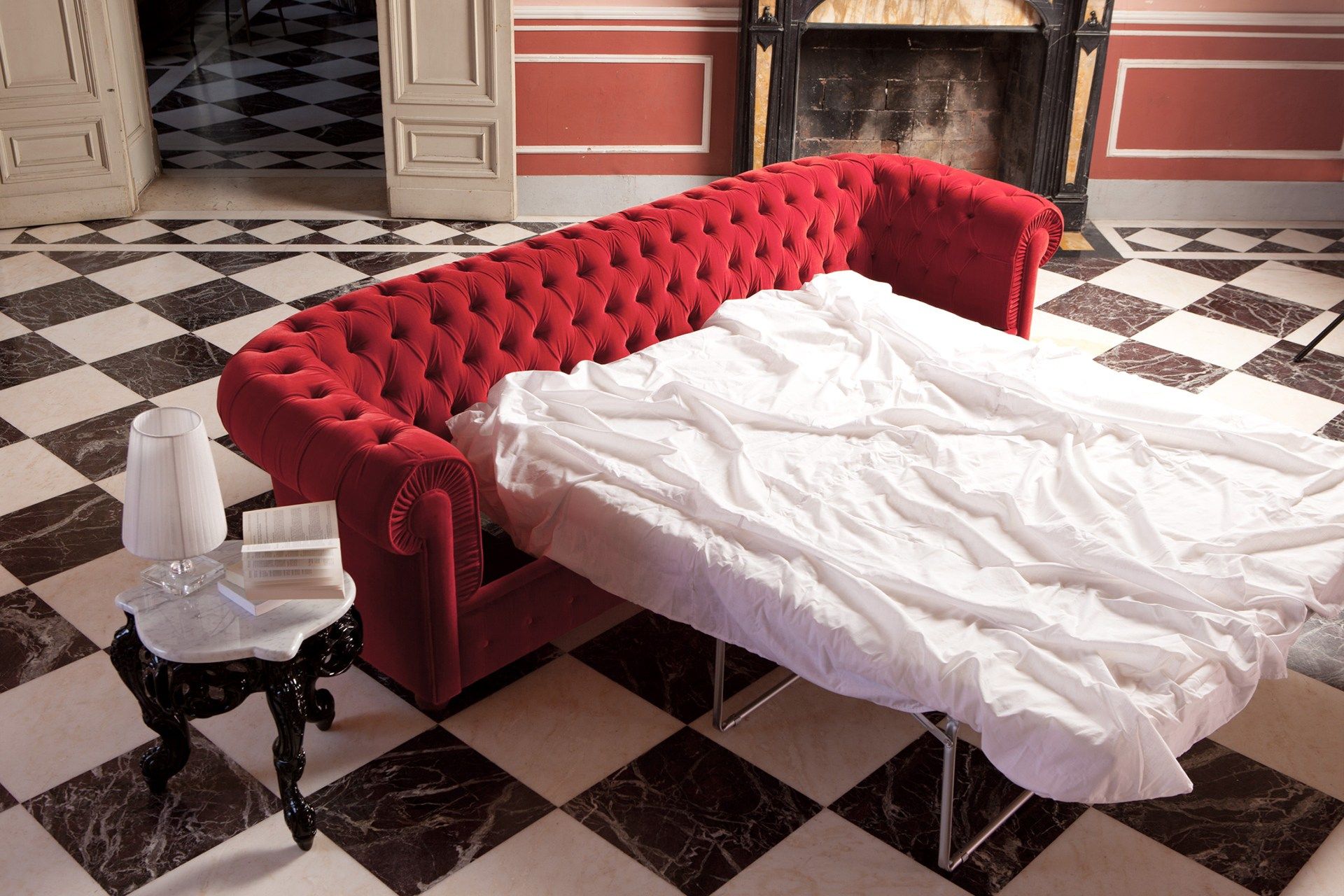 Двуспальный диван-кровать из ткани Domingo Salotti 800 ARCH-00139416 - Вид №1