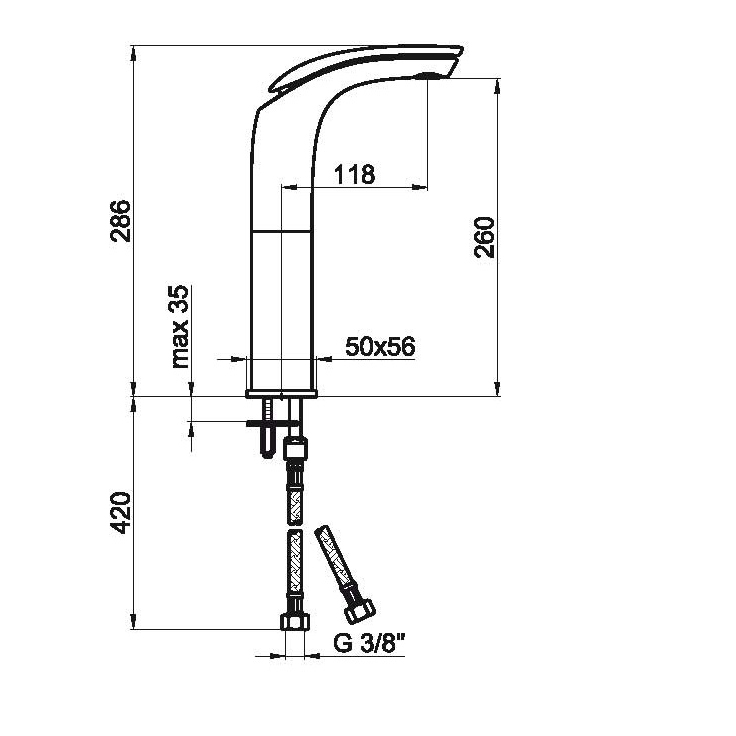 AI830402015 Смеситель для раковины Webert Aria - Вид №3