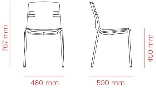 Mara Штабелируемый стул из полипропилена  3000  - Вид №6