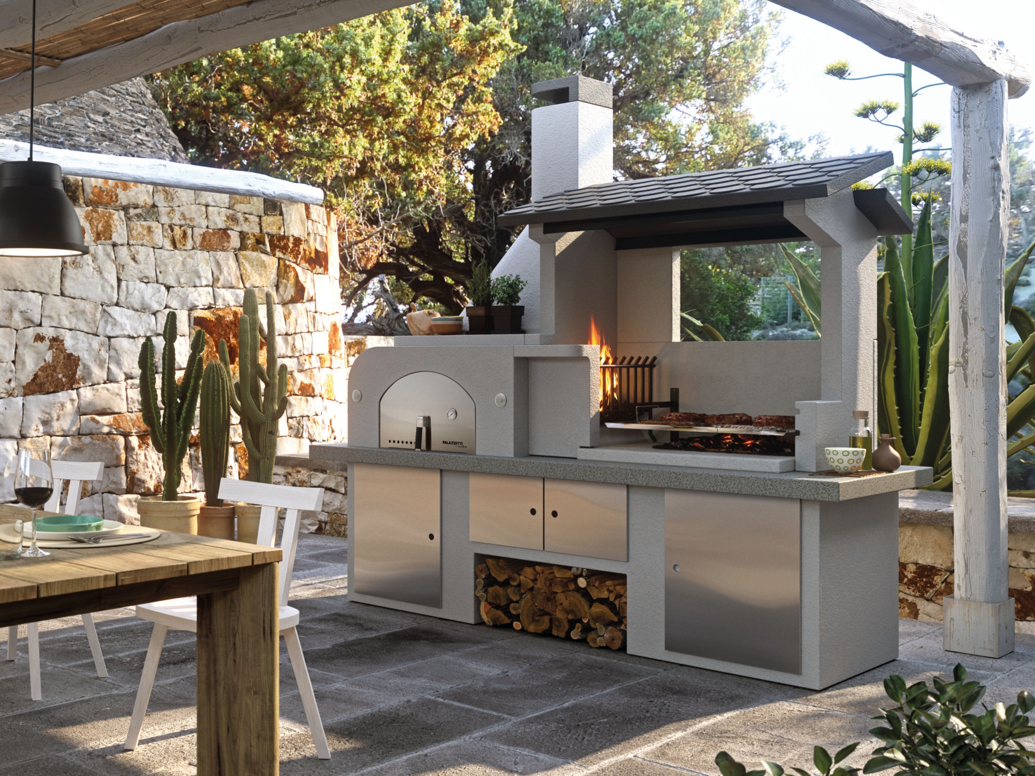 Дровяная печь на открытом воздухе PALAZZETTI ANTILLE ARCH-00049622