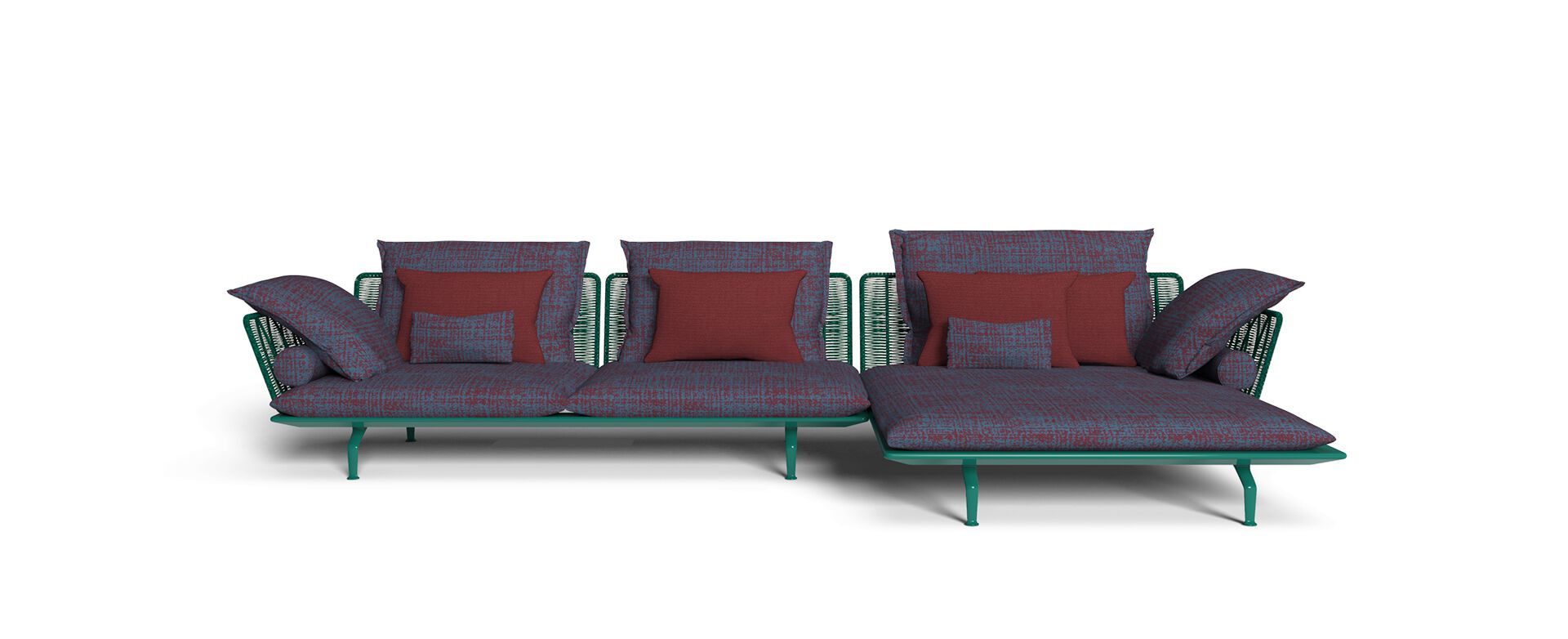 Ткань сад диван с полуостровом Talenti Cruise Alu ARCH-00140707