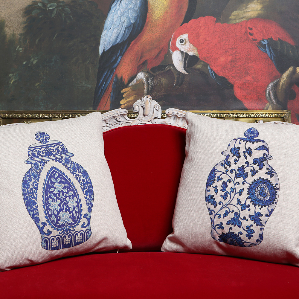 2719165 Декоративная подушка «Китайская ваза», версия 2, антик блю Object Desire  - Вид №2