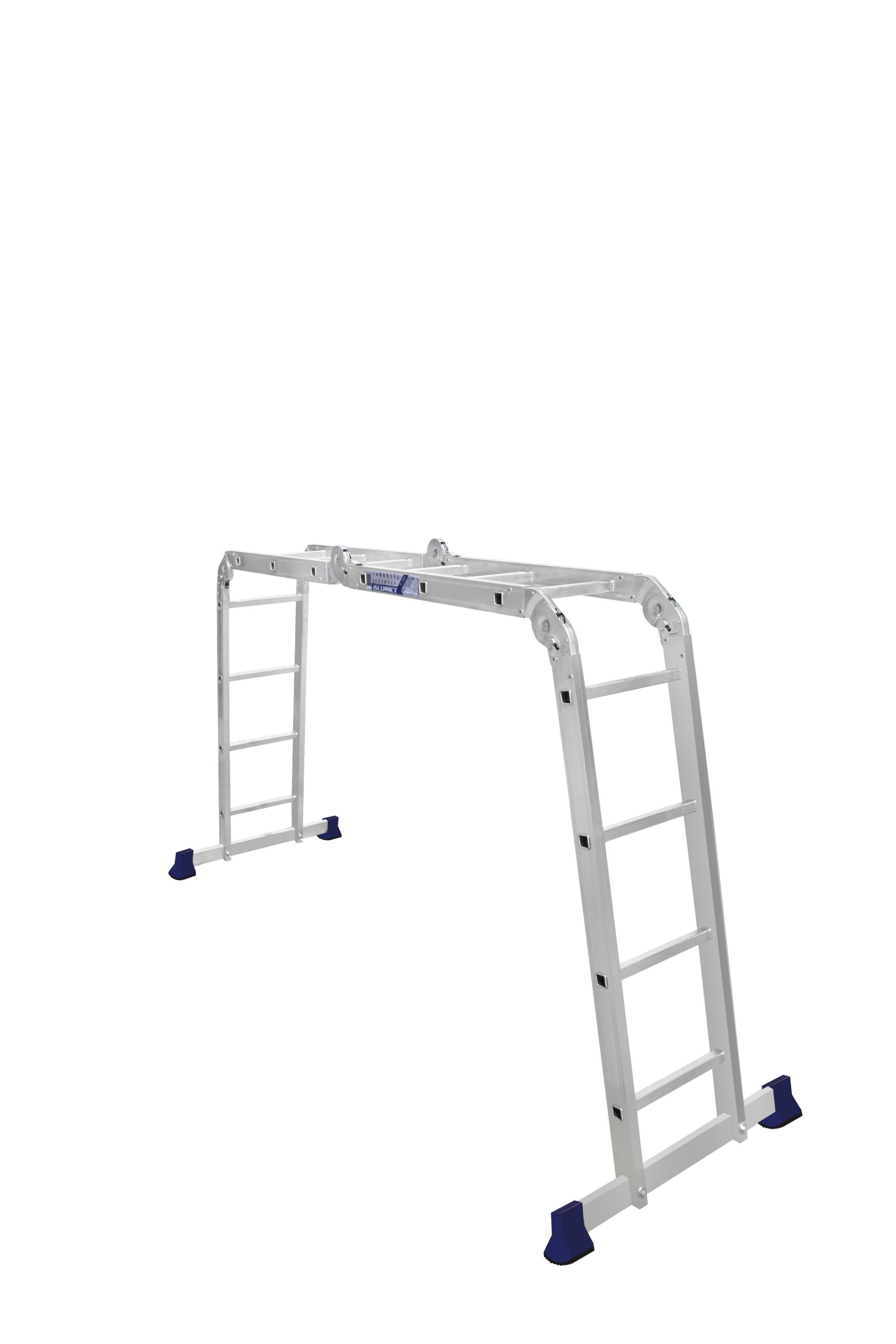 Алюминиевая четырехсекционная шарнирная универсальная лестница (трансформер) TL 4034 ALUMET 