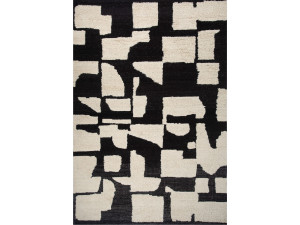 Прямоугольный шерстяной ковер ручной работы