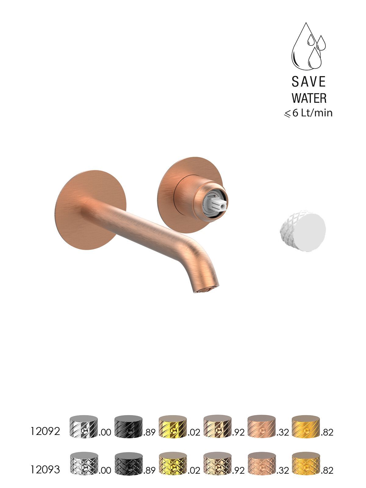 Смеситель для раковины с 2 отверстиями и ограничителем расхода Rubinetterie Frattini Pepe XLS ARCH-00007424 - Вид №2