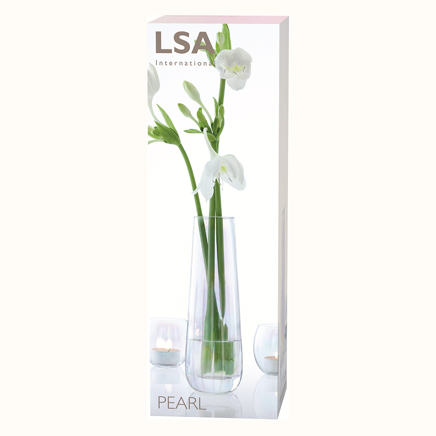 G1400-20-916 Ваза pearl 20 см белый перламутр LSA International  - Вид №6