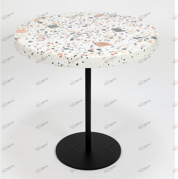 KAROISTANBUL Круглый журнальный столик в венецианском терраццо Complementi d'arredo sun-id-1422432