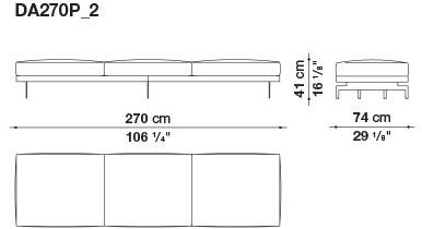 B&B Italia 3-х местный тканевый диван с шезлонгом Dock sun-id-1355318 - Вид №90
