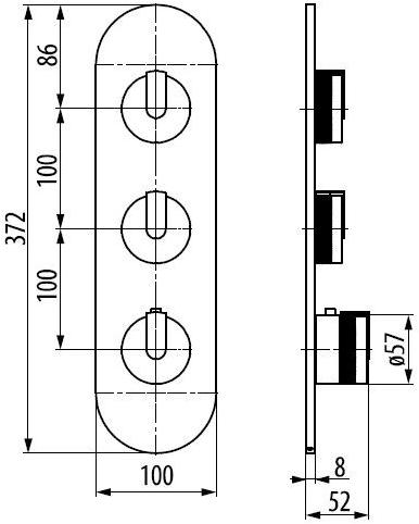GRAFF Термостатический душевой набор с тарелкой Mod+ 5576000 - Вид №2