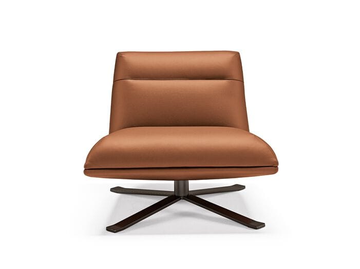 Спицевое кожаное кресло без подлокотников Max Divani SCOTT ARCH-00042775