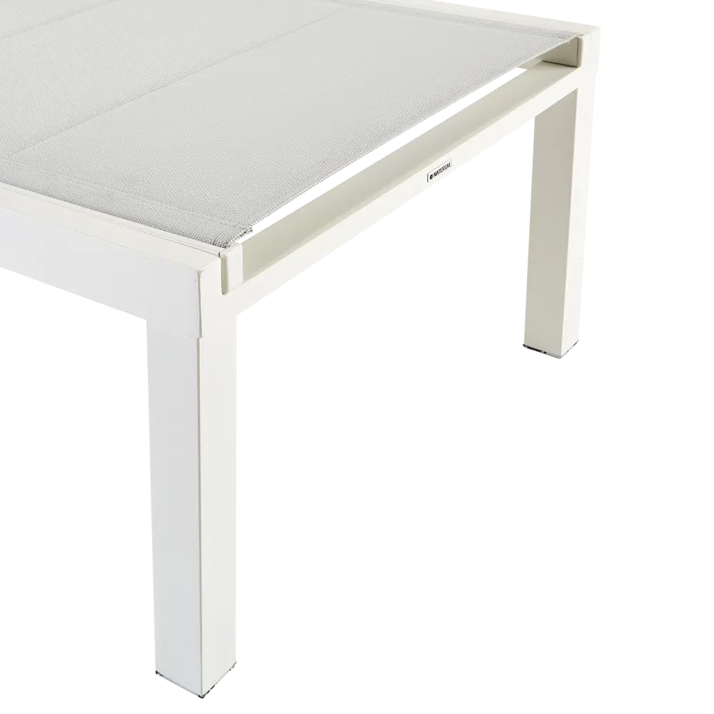 Шезлонг Naterial Aquila II 200x36x75 см алюминий/текстилен белый STLM-2064721 - Вид №11
