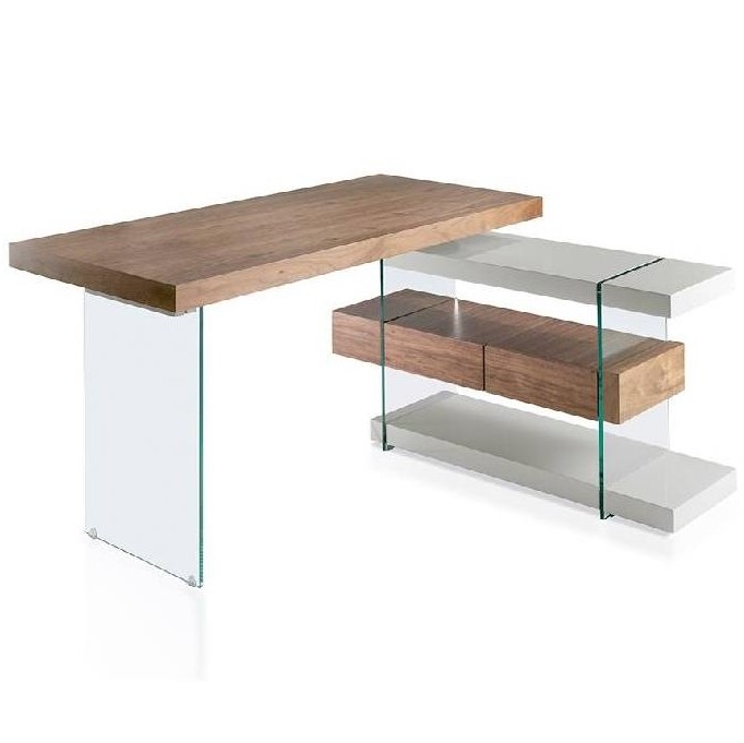 Письменный стол с полками и ящиками деревянный Decora от Angel Cerda ANGEL CERDA  147533 Бежевый  - Вид №4