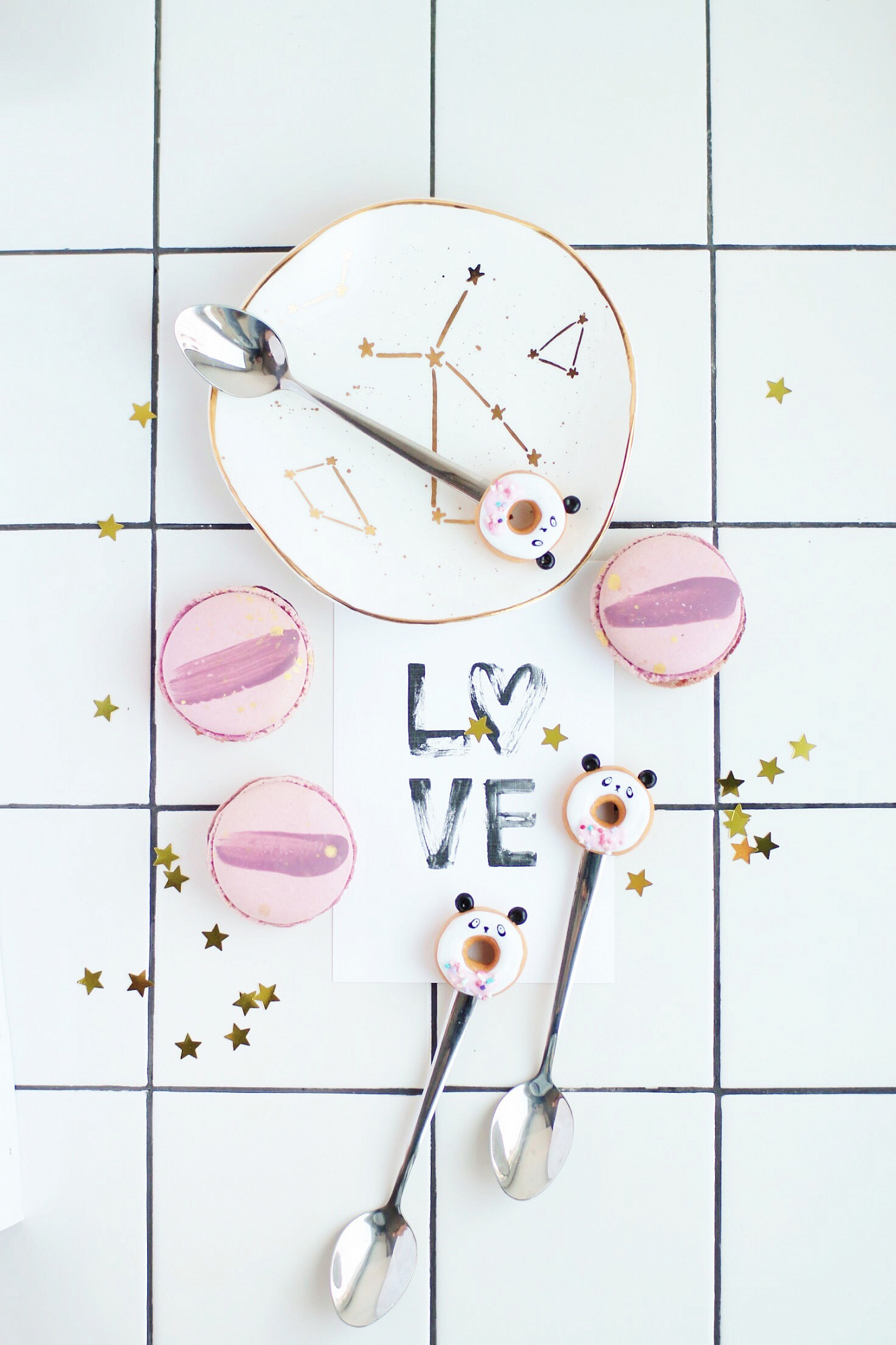 Чайная ложка с пончиком "Панда" JULS SMALL BAKERY  335359 Белый Santreyd  - Вид №2