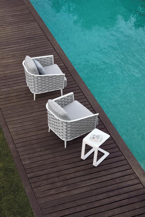 MNST330 1 мест. белый веревка 45мм серебристая Manutti Cascade - Вид №5