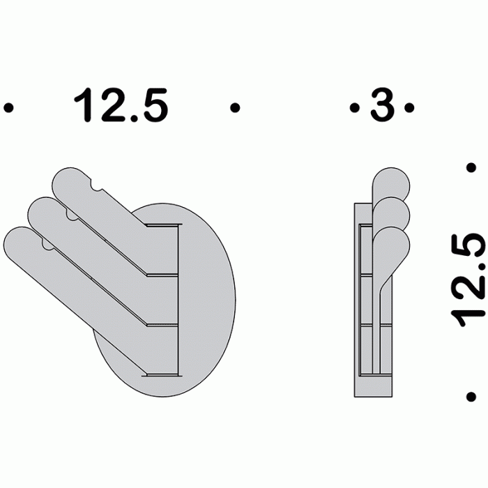 CB17 Крючок тройной поворотный COLOMBO LUNA Colombo Design - Вид №2
