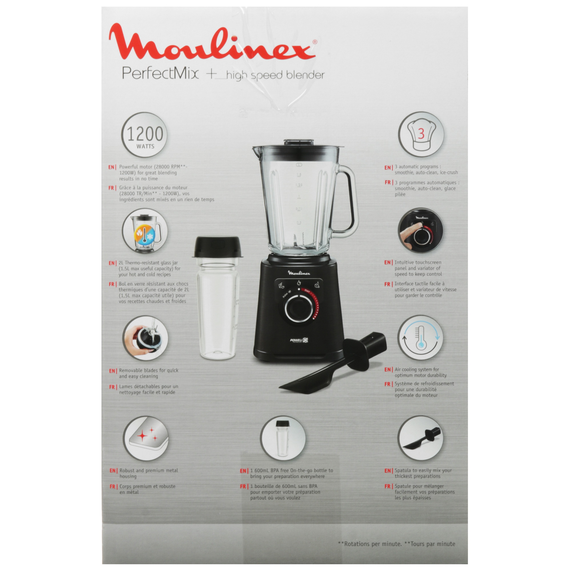 9103163 Блендер стационарный Moulinex LM87G810 черный STDN-0142922 - Вид №7