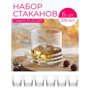 91445080 Набор стаканов 6 шт 315 мл Lav Elegan стекло цвет прозрачный STLM-1355392