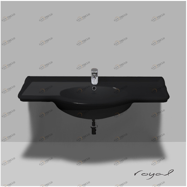 40773 Подвесная раковина настенная прямоугольная Althea Ceramica  черная 