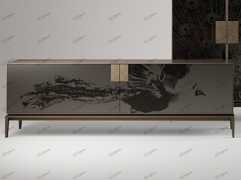 Paolo Castelli Буфет из лакированного мдф и матового стекла Peacock sun-id-1410615