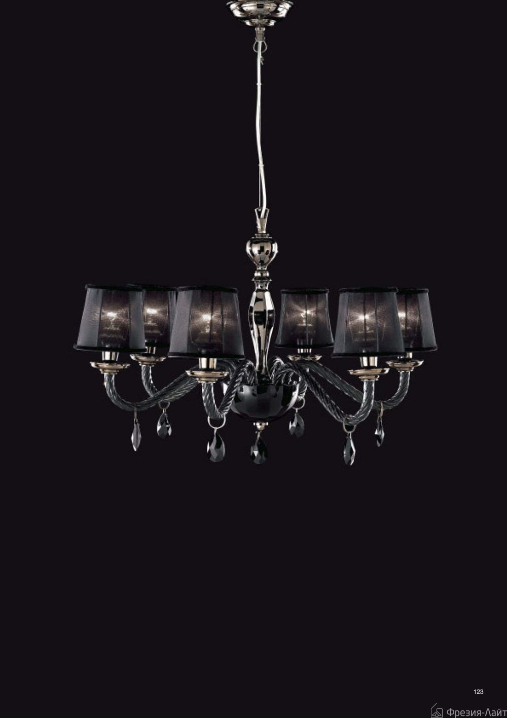 Italamp 445/10 nero/CDF/SW E Jet люстра подвесная 67283