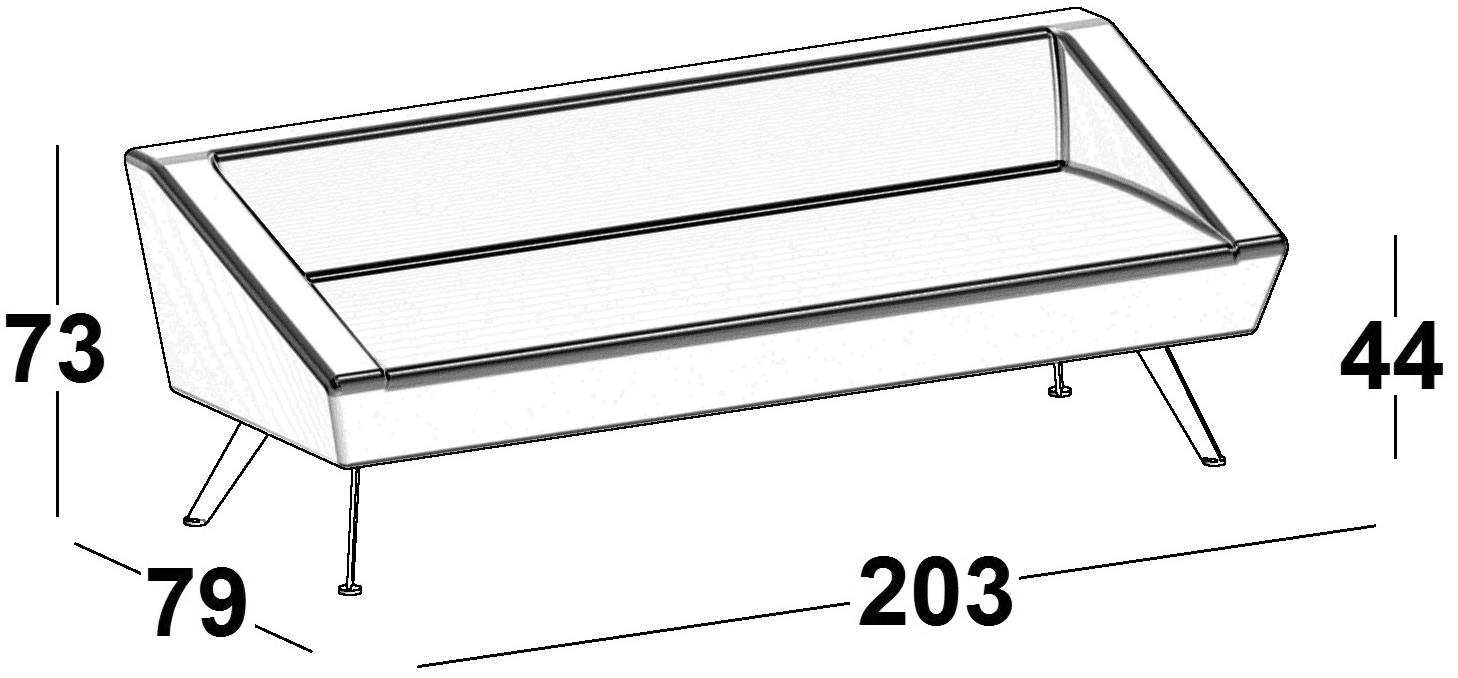 Luxy 3-х местный тканевый диван Amarcord sun-id-1367902 - Вид №2