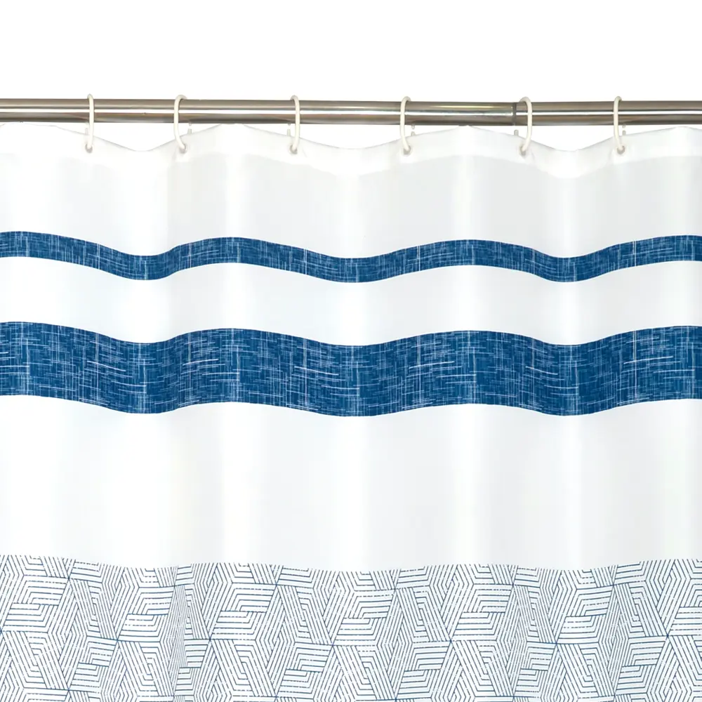 Штора для ванной Sensea Tipee 180x200 см полиэстер цвет мультиколор Blue Tipee STLM-2118356 - Вид №2