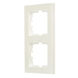 Рамка Lezard Karina Life для розеток и выключателей 2-постовая жемчужно-белая 89337202
