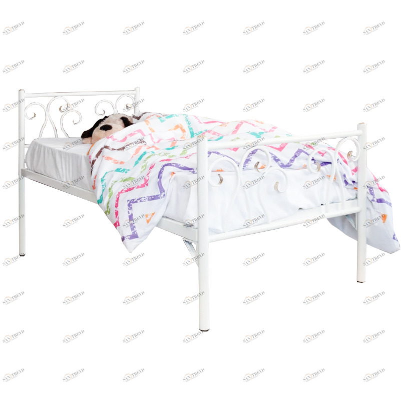 Кованая кровать детская 80х190 белая "Лацио kids" FRANCESCO ROSSI ЛАЦИО 134698 Белый