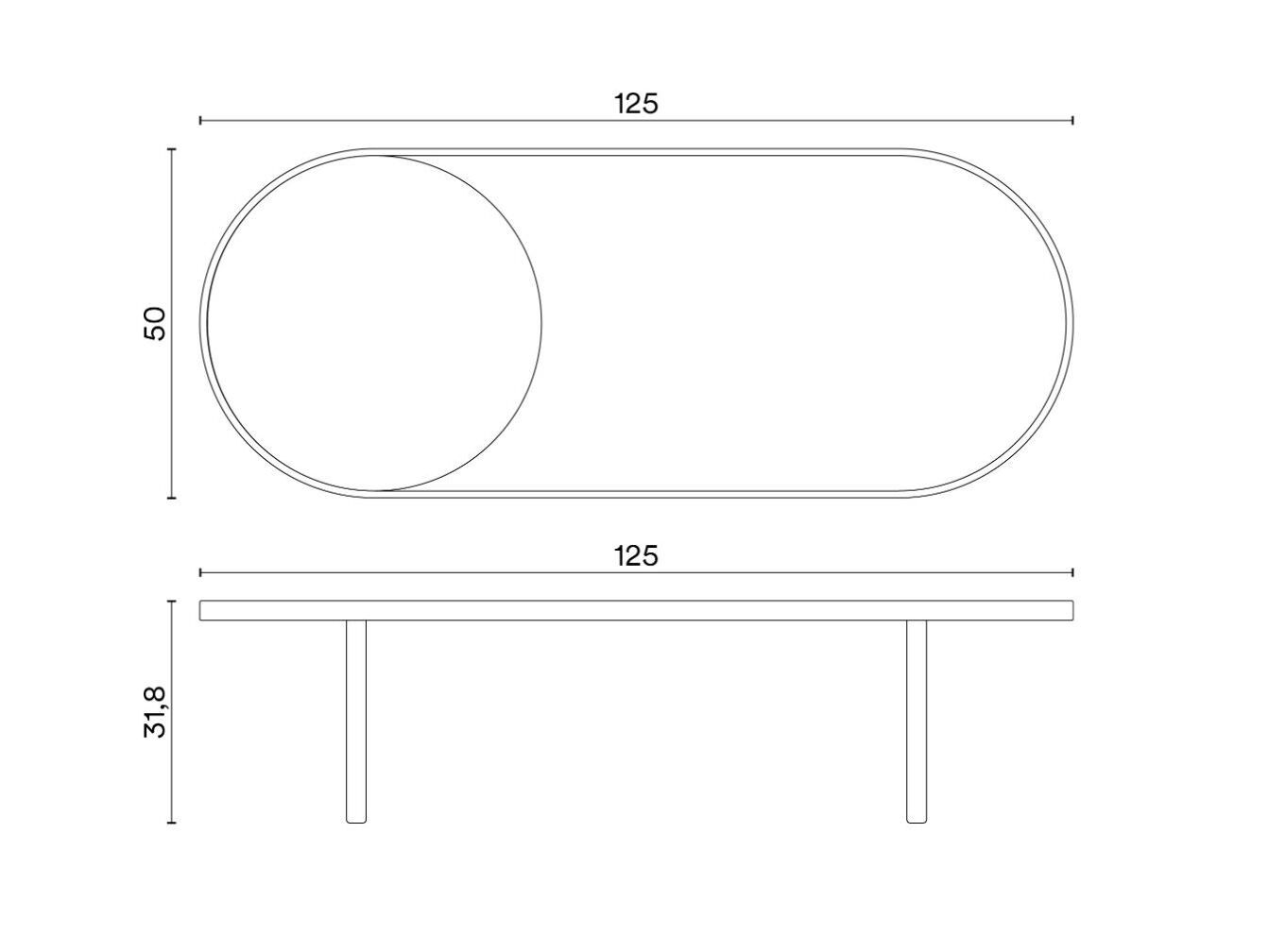 Овальный журнальный столик из дерева и стекла Noah Living Piet ARCH-00144652 - Вид №21