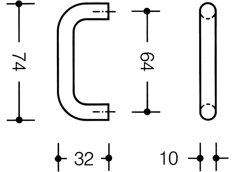 548.74 Мебельные ручки ø 10 мм HEWI USA Produkte  - Вид №19
